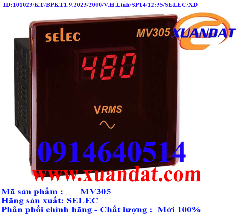 Đồng Hồ Đo Volt Selec MV305
